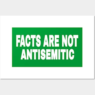 FACTS ARE NOT ANTISEMITIC - White - 2-Tier- Back Posters and Art